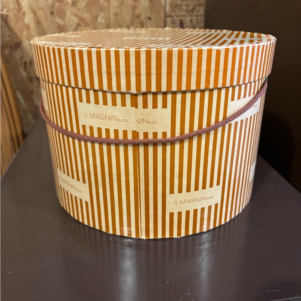 L. Magnin & Co. Striped Hat Box